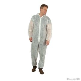 China Disposable Clean Room Suits , Disposable Safety Coveralls Disposable Safety Coveralls supplier