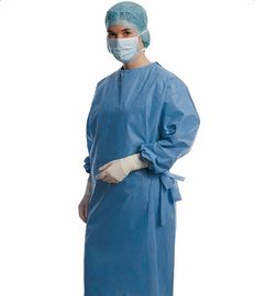 China Protective SMS Disposable Isolation Gowns Fluid Resistant Waterproof Insulated Coveralls  supplier