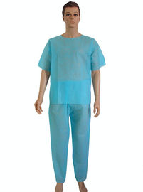 China Blue / Green Hospital Disposable Scrub Suits Protective Gowns Surgical Supplies supplier
