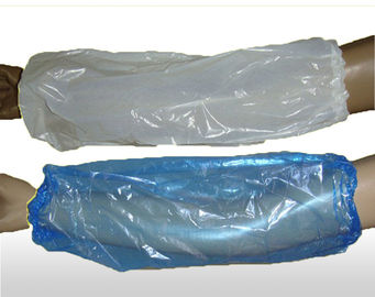 China HDPE / LDPE Plastic Disposable Sleeve Covers Oversleeve With Elastic Cuff Machine Made supplier