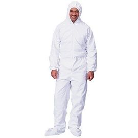 China CE CAT 3 White Painters Coveralls , Unisex Type 5 Disposable Coveralls supplier
