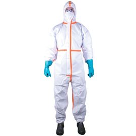 China Workwear Anti Static Disposable Paint Suit With Hood / Two - Way Zipper supplier