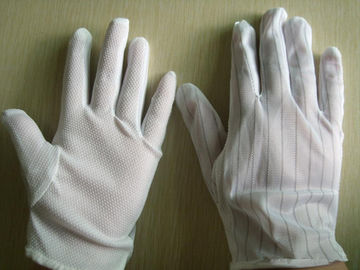 China Static Resistant Gloves , Mens White Cotton Gloves Excellent Stretch Tension supplier