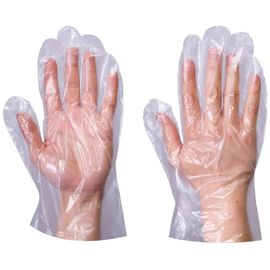 China Plastic Transparent Disposable Gloves , Non Sterile Polythene Gloves Food Handling supplier