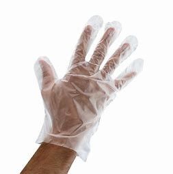 China Safe Healthy Breathable Disposable Plastic Gloves Smooth Surface Transparent Color supplier